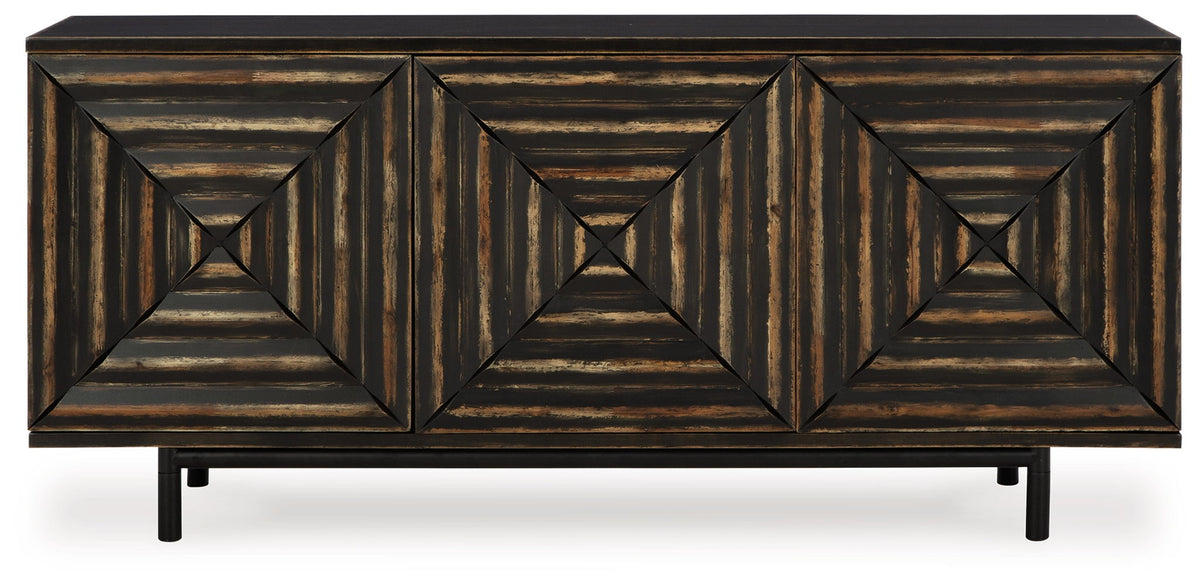 Fair Ridge - Accent Cabinet - Distressed Black — view 4