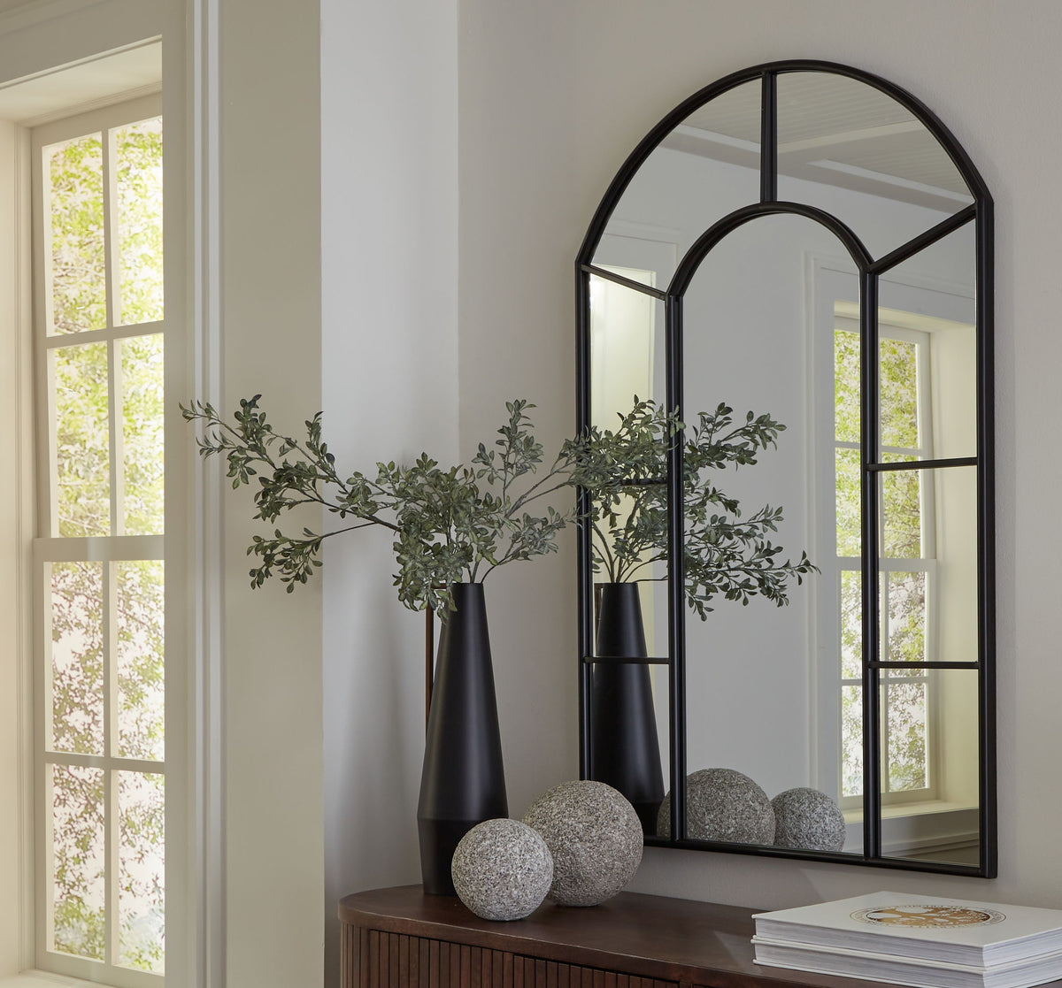 Evengton - Accent Mirror - Black — view 2