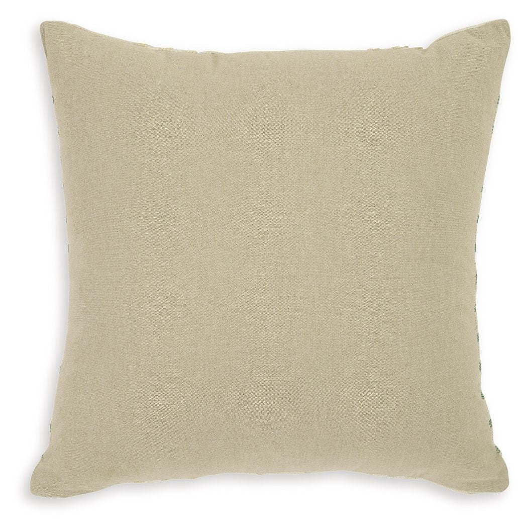 Rowton - Pillow (Set of 4) - White / Green — view 4