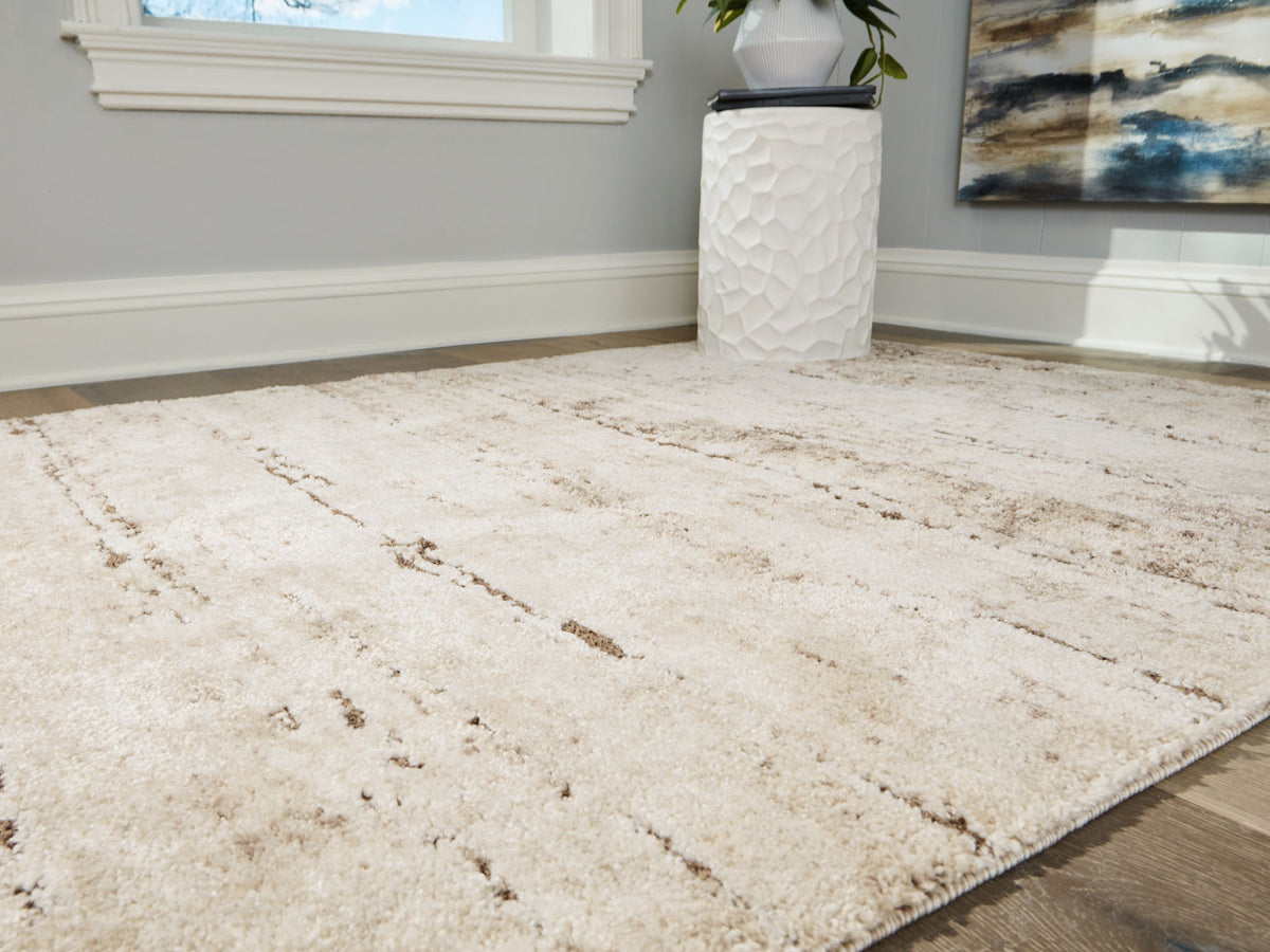 Kasney - 5' x 7' Rug - Cream / Brown — view 3