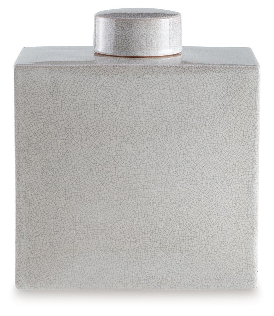 Haddworth - 14" Jar - Antique White — view 3