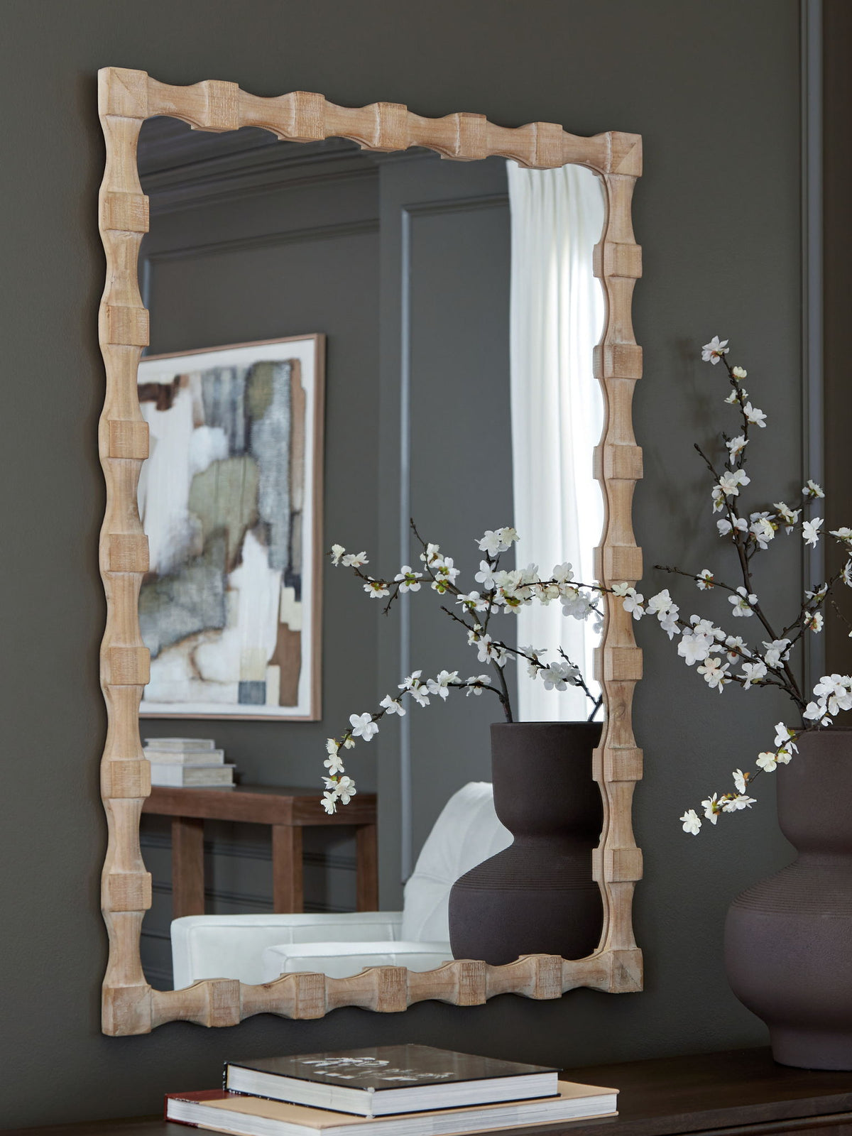 Acelmore - Accent Mirror - Light Brown — view 2