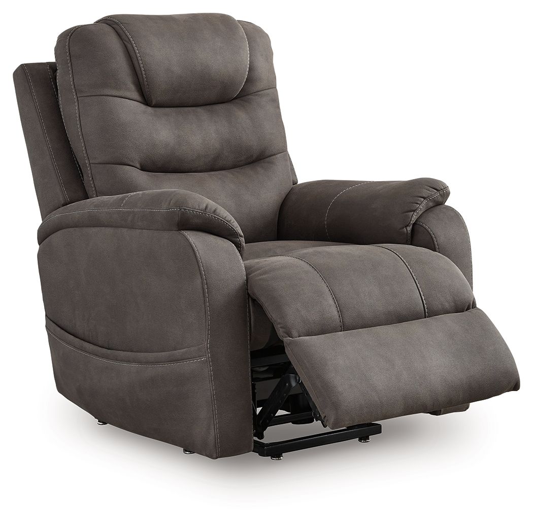 Snowfield - Power Lift Recliner - Gunmetal — view 3