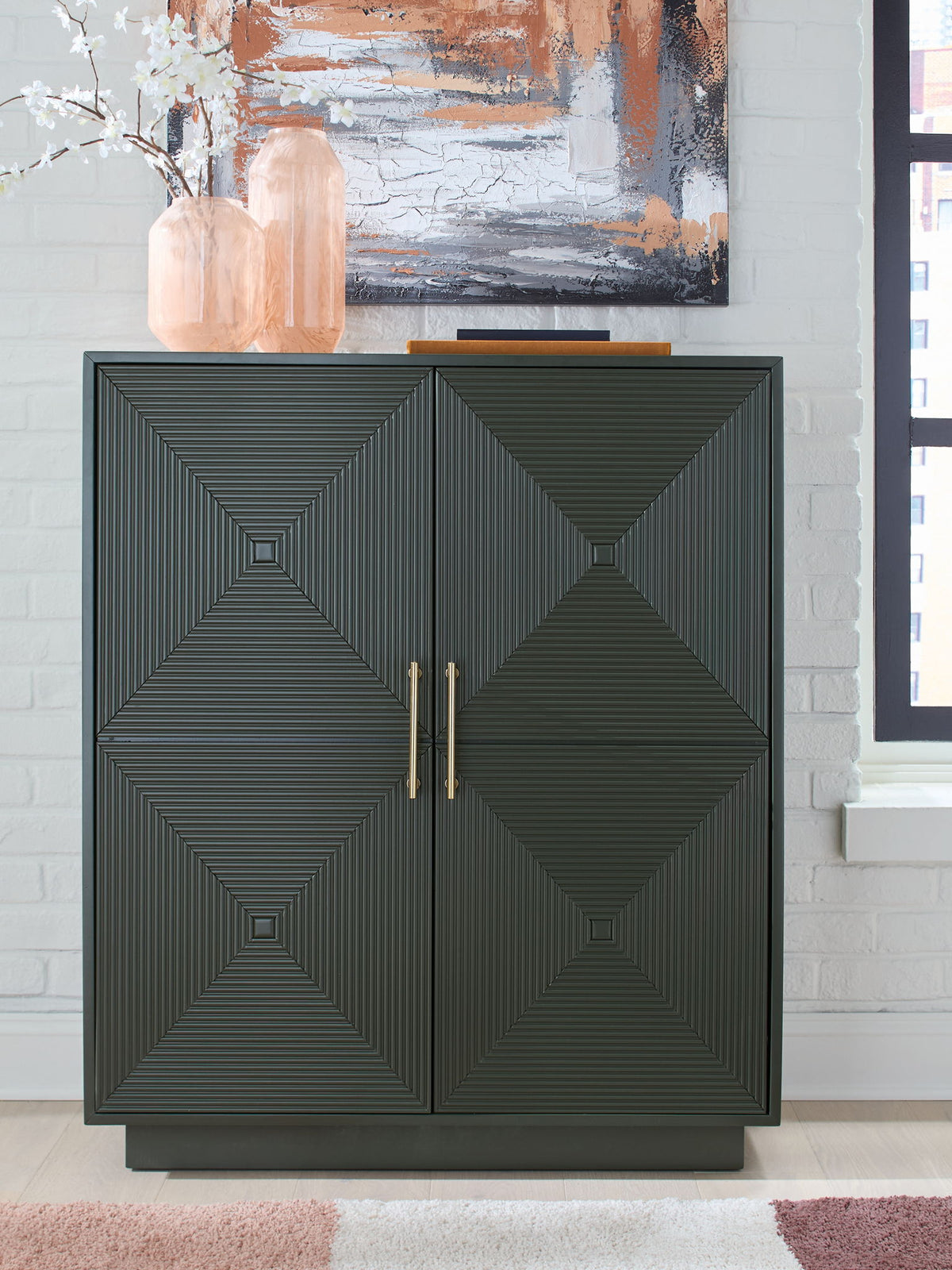 Geirwood - Accent Cabinet - Dark Green — view 2