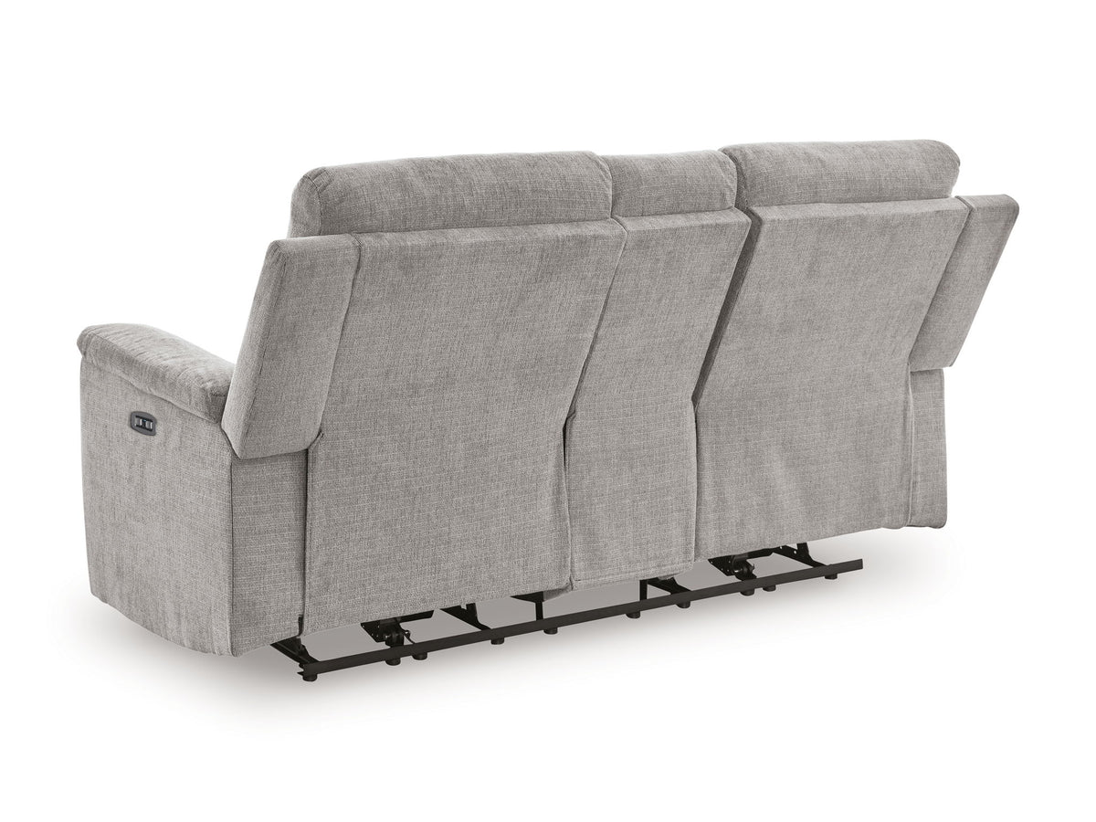 Barnsana - Dbl Power Reclining Loveseat with Console - Ash — view 7
