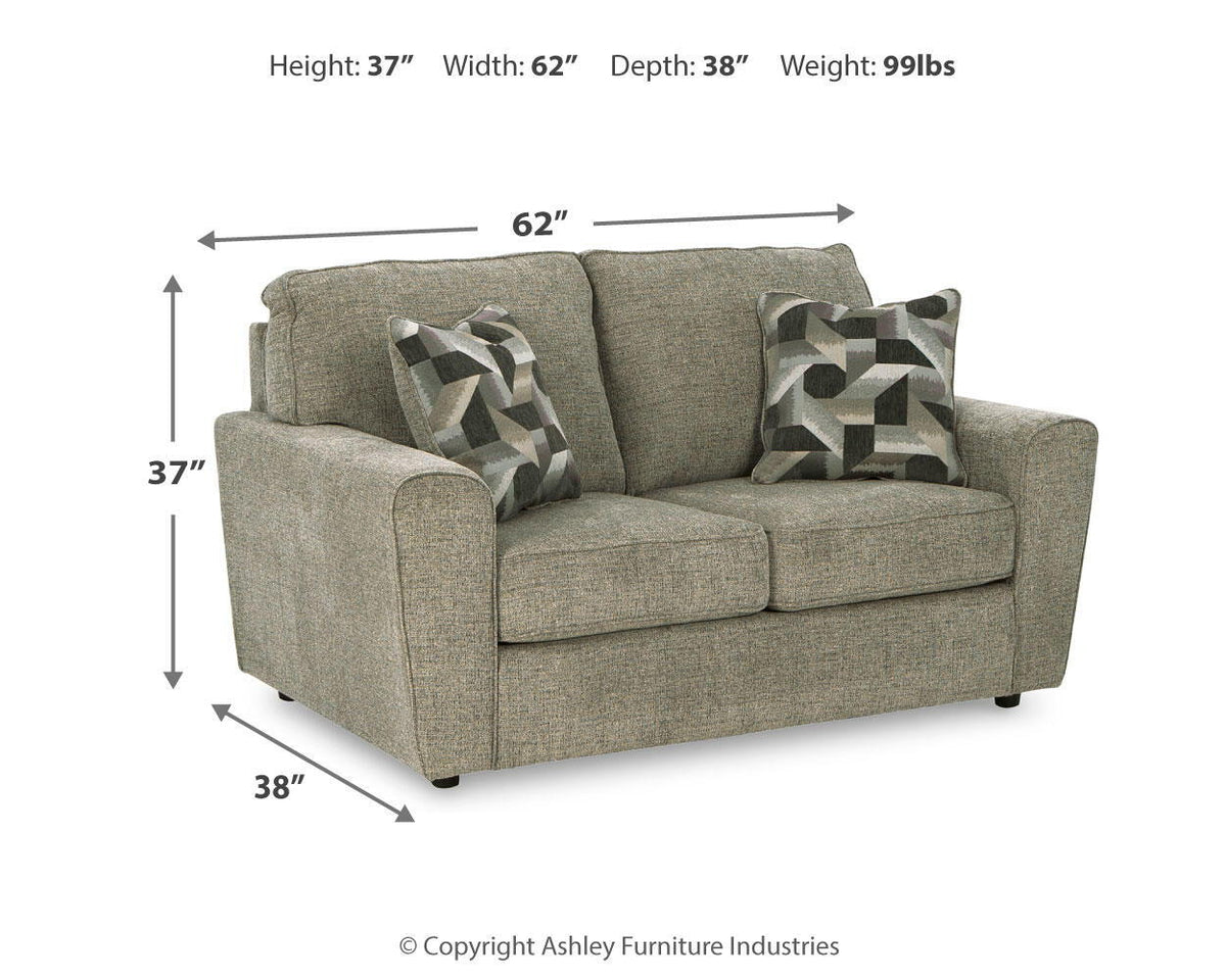 Cascilla - Loveseat - Light Gray — view 6