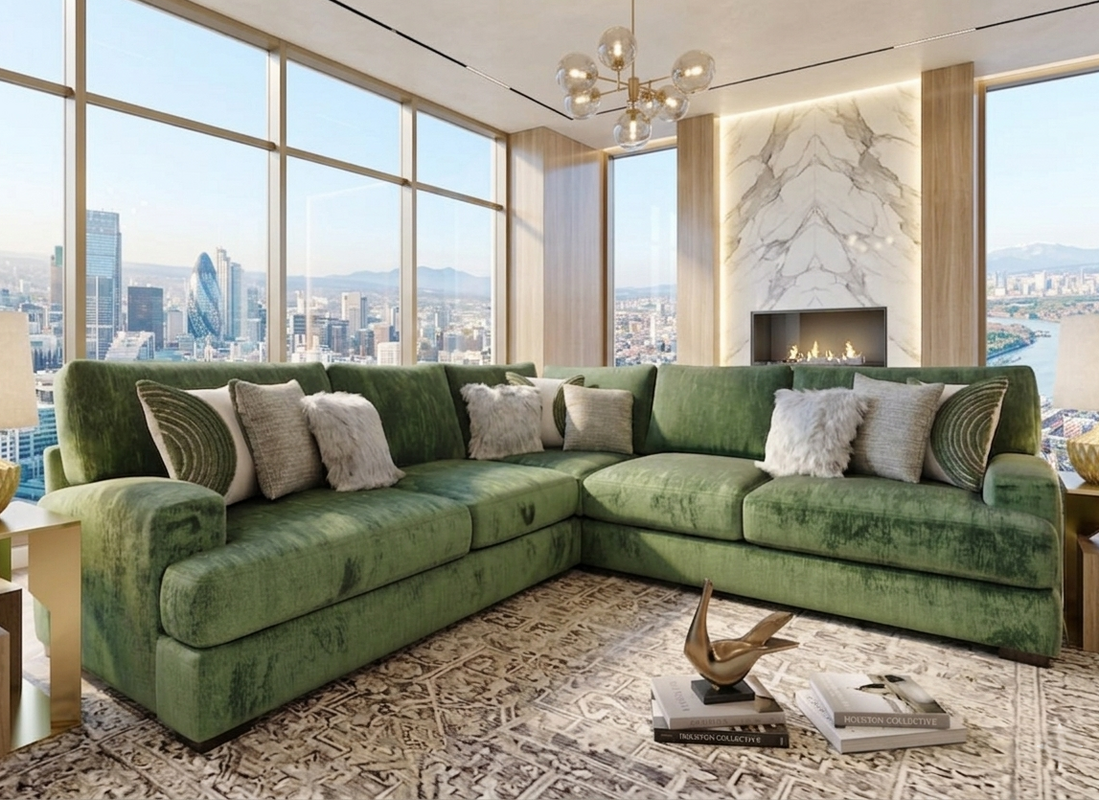 Corinthian 2900 Oversized Sectional — 2-Piece with USB Charging
