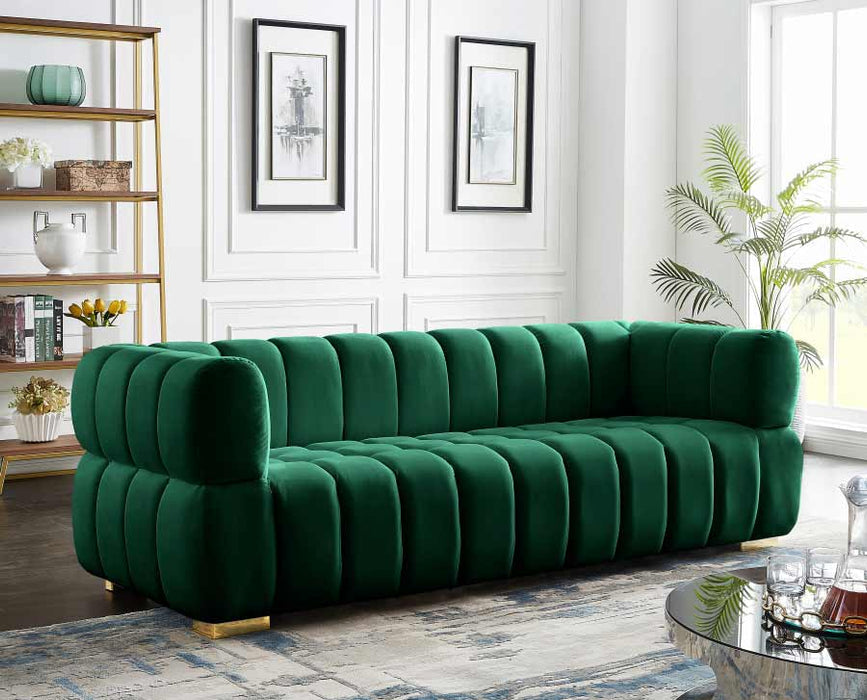 Gwen 91" Velvet Tufted Sofa