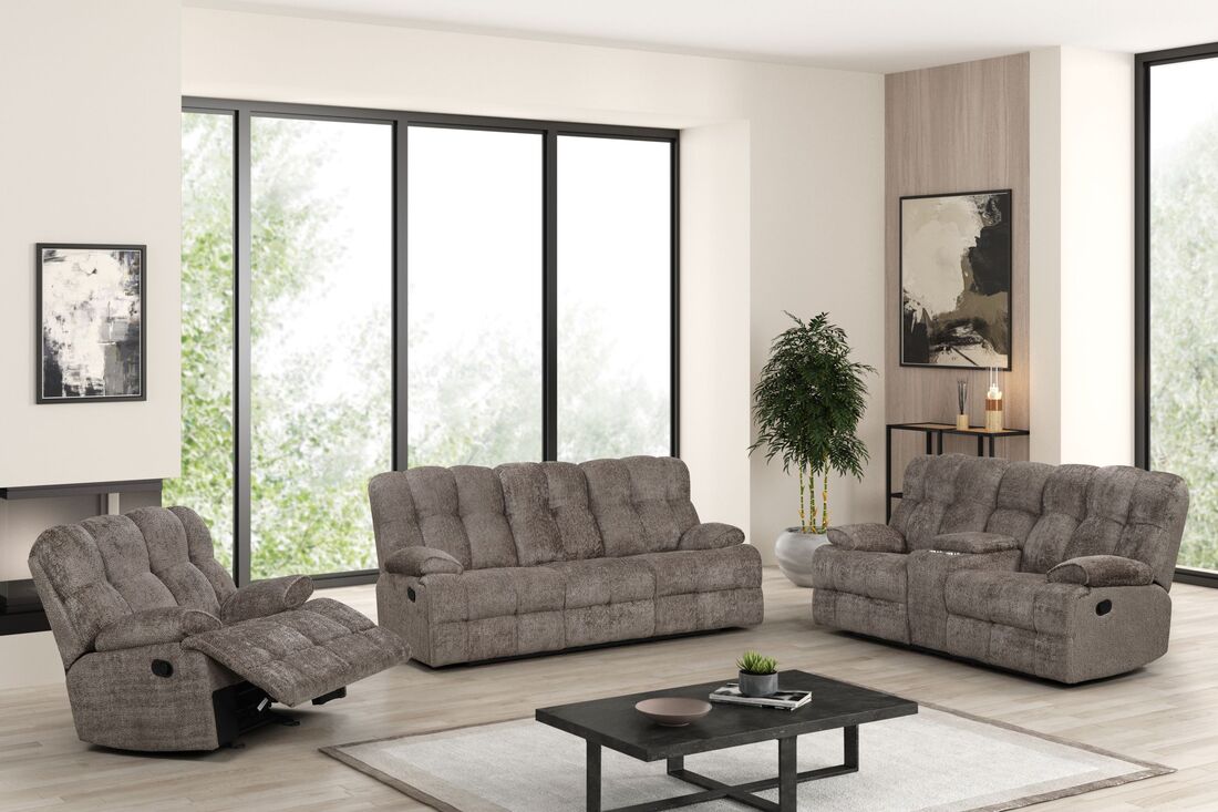 Martina20 3PC Reclining Set — Sofa, Loveseat & Recliner