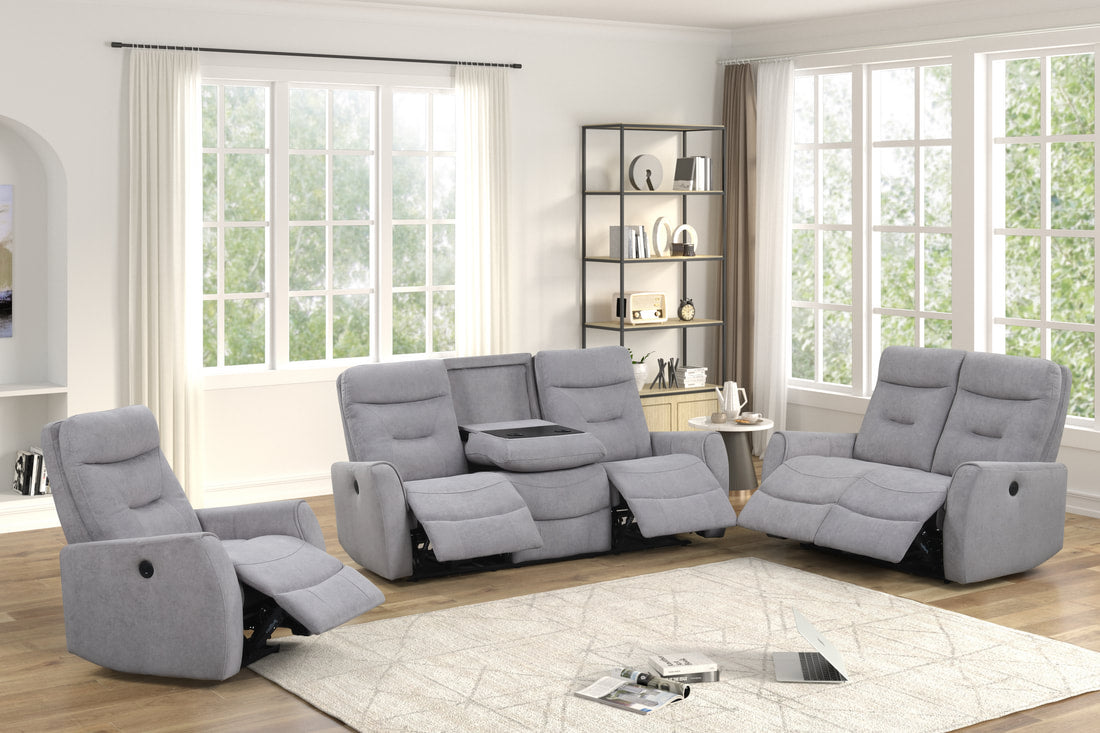 Nina 3PC Power Reclining Set — 5 Power Recliners & USB Charging