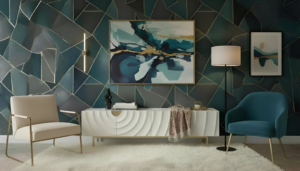 Onda Cream White TV Console — Sintered Stone Top