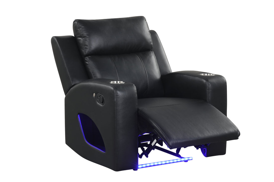 Pinnacle 3PC Reclining Set — Drop-Down Table & Bluetooth Speaker, 3 Colors