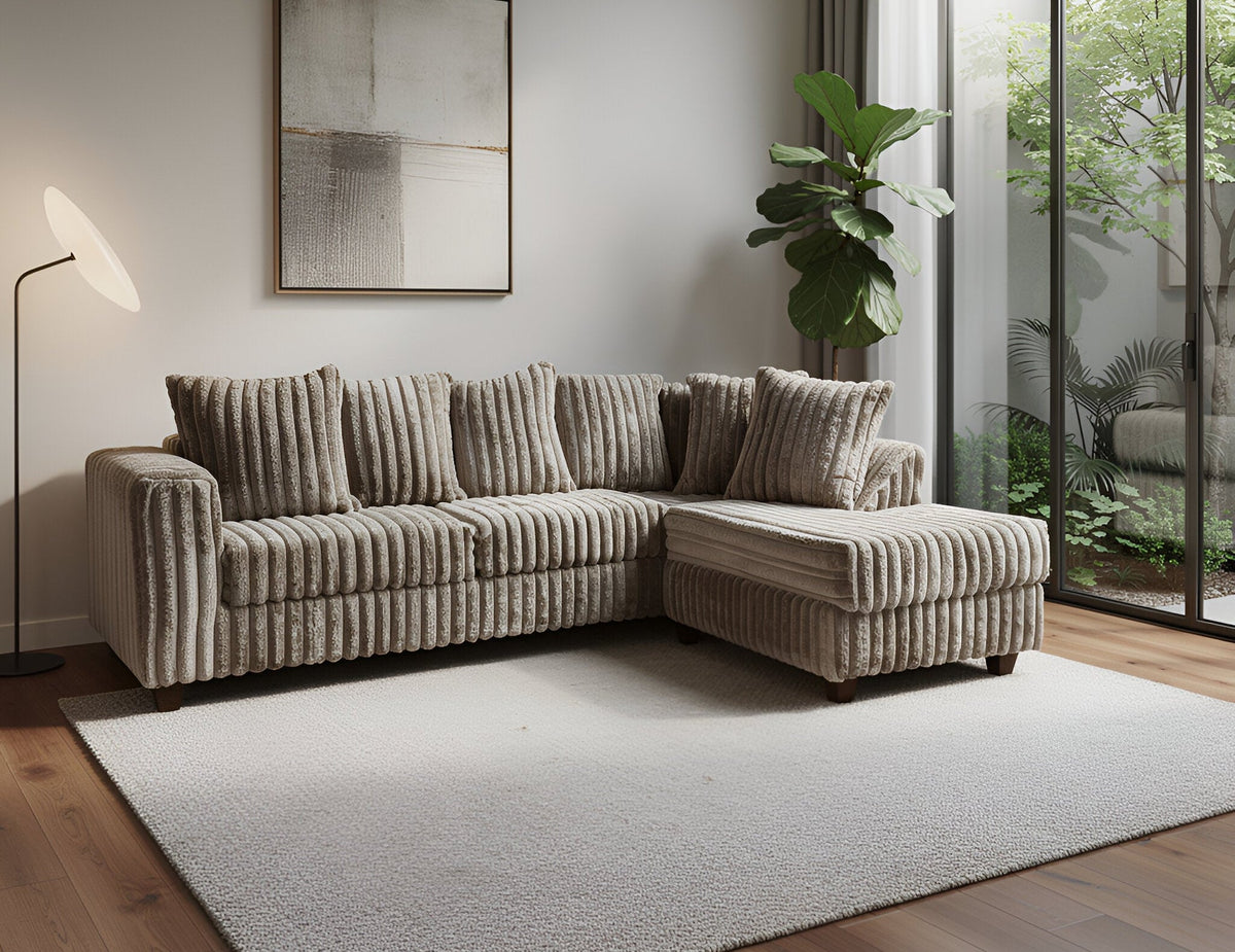 Gia Sectional with Chaise — Mocha