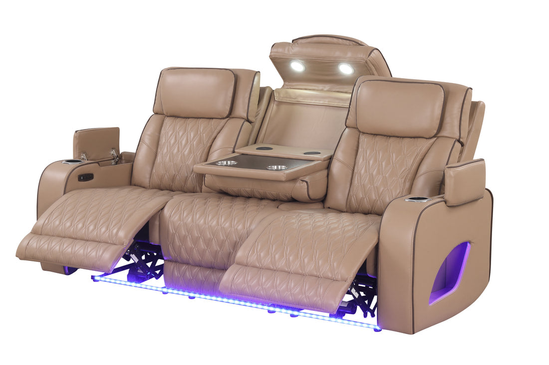 Rivera 3PC Power Reclining Set — LED Lighting & Wireless Charging