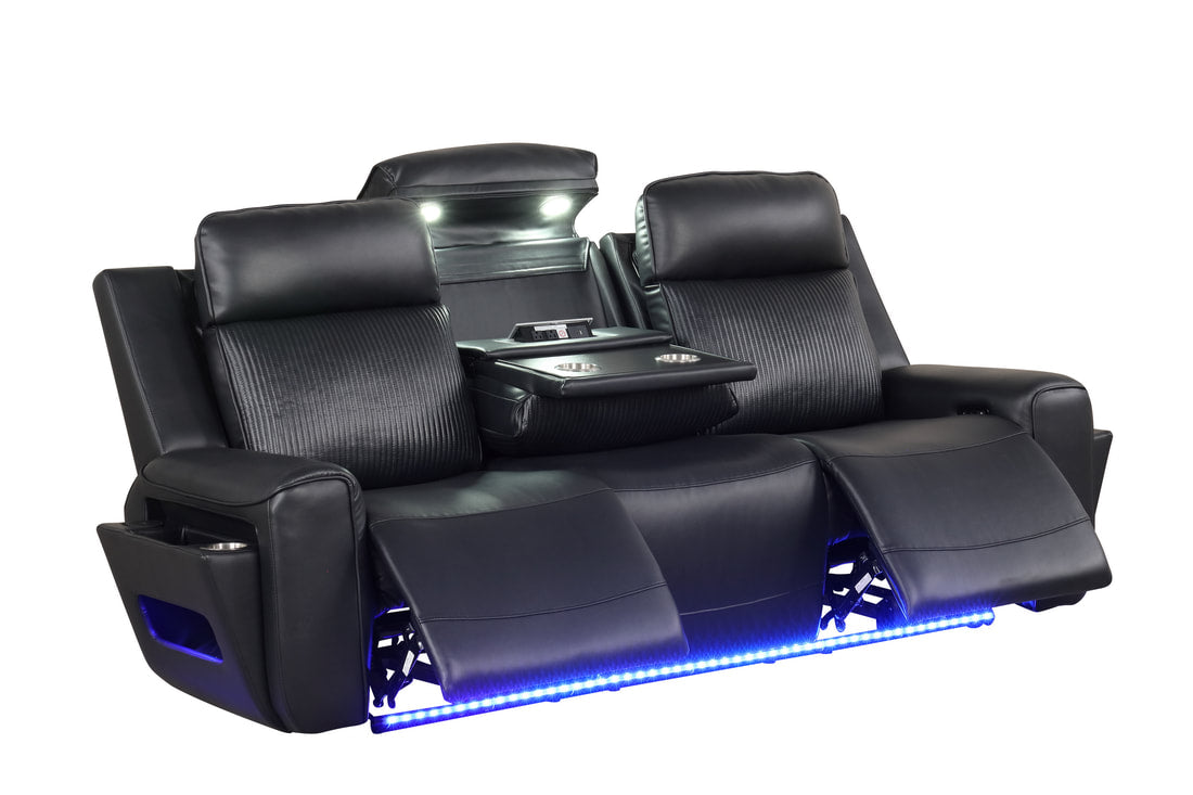 Rolls Royce Power Reclining Set — Drop-Down Table & LED Lighting