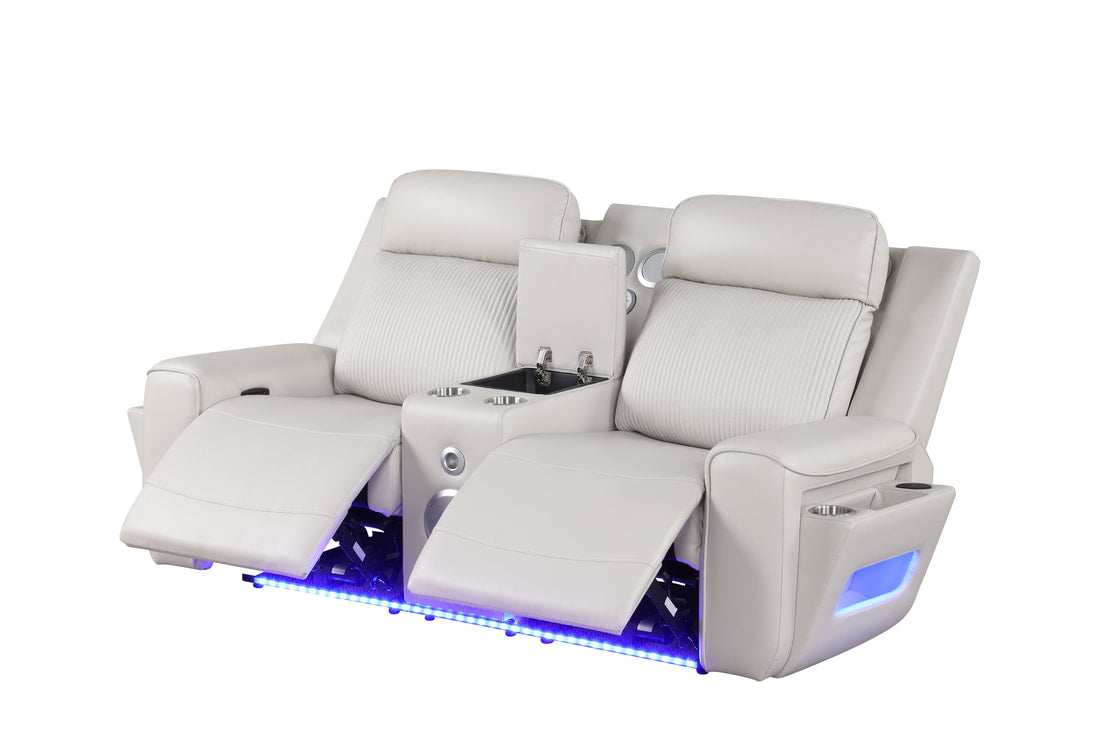 Rolls Royce Power Reclining Set — Drop-Down Table & LED Lighting