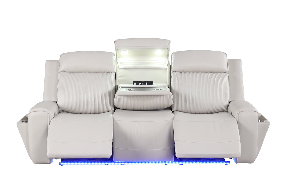 Rolls Royce Power Reclining Set — Drop-Down Table & LED Lighting