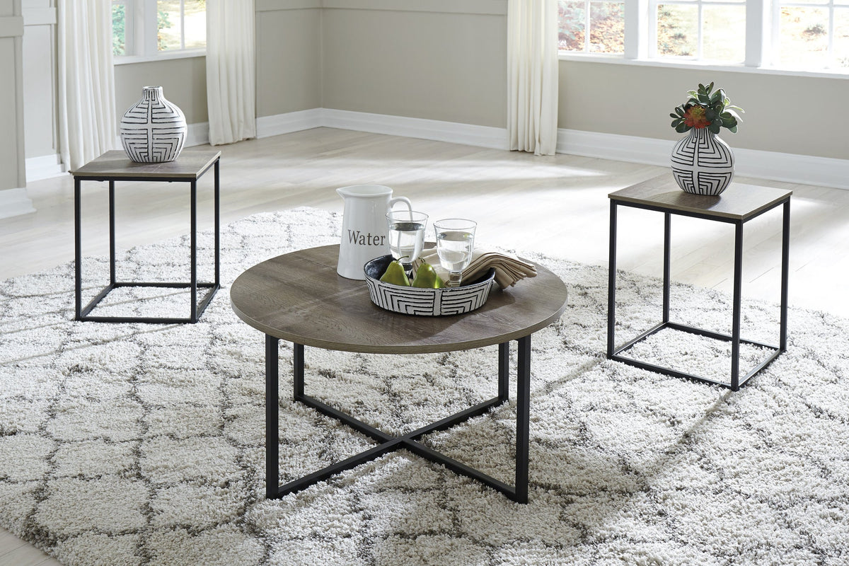 Ashley T103-213 Occasional Table Set — Cocktail Table & 2 End Tables