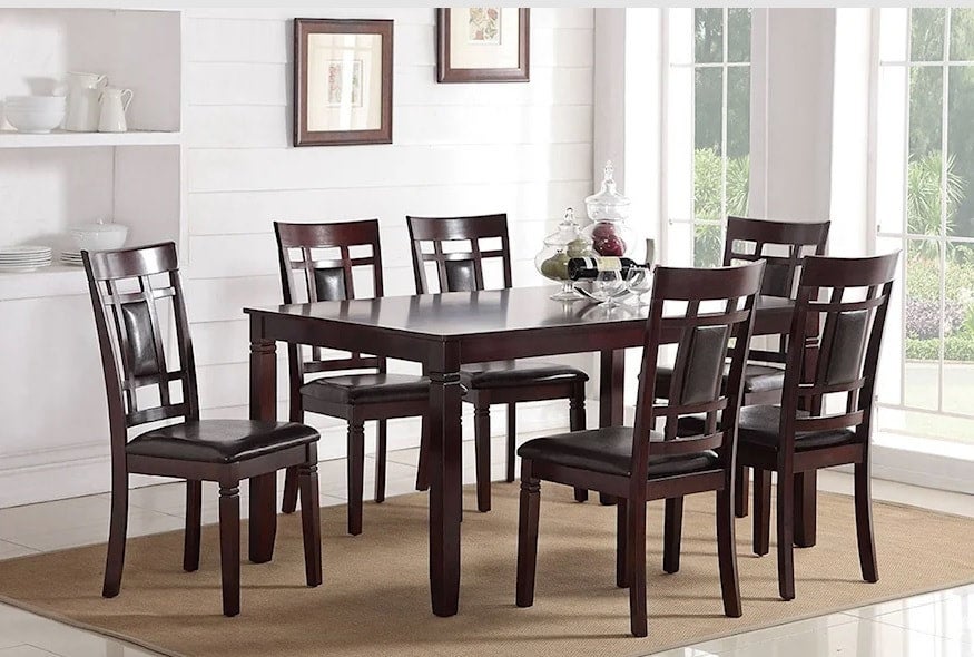 D1020 Dining Set — Table & 6 Chairs