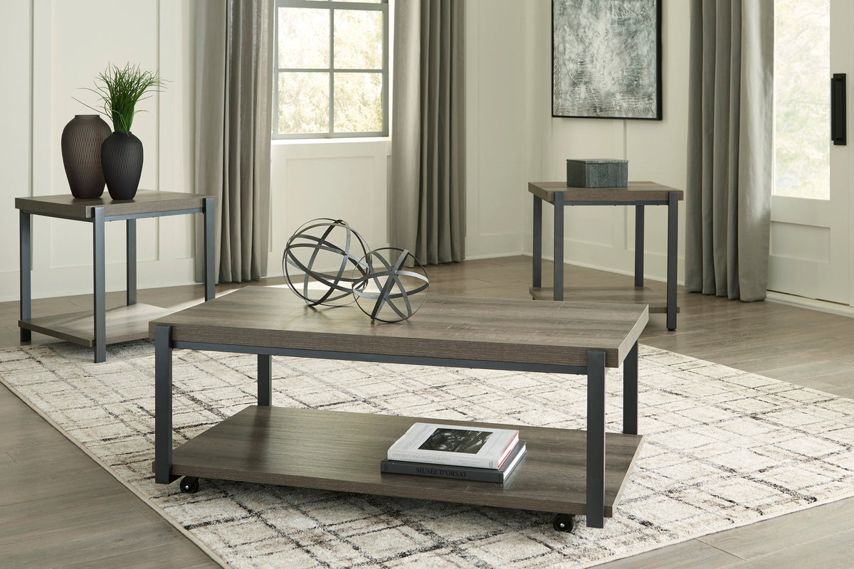 Ashley T393-13 Occasional Table Set — Cocktail Table & 2 End Tables