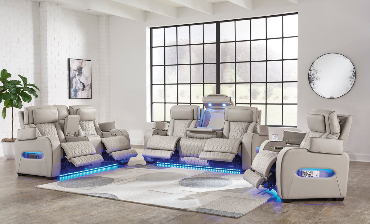 U271-05 Genuine Leather Power Reclining Set — Air Massage & Heated Seats