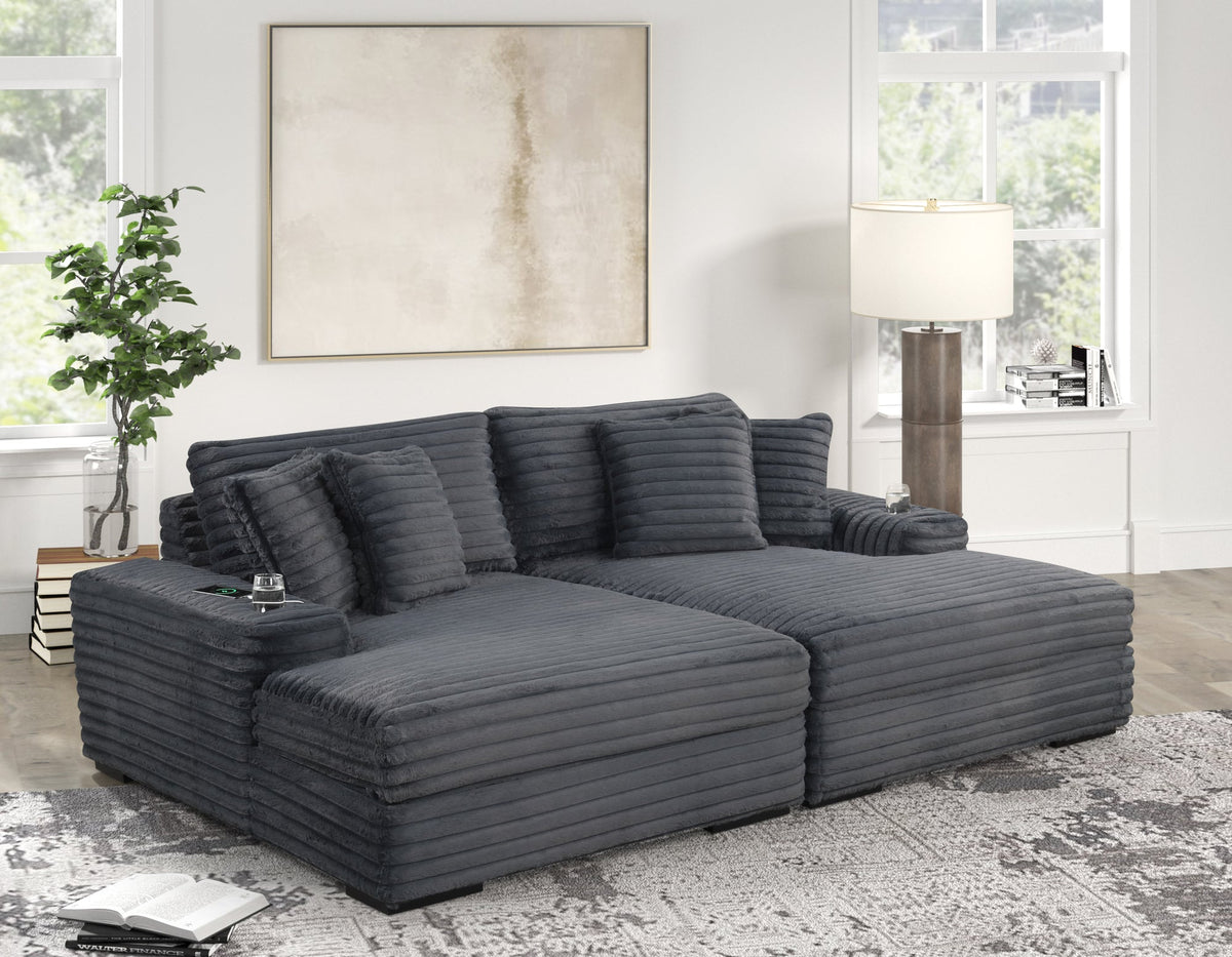5800 Oversized Chaise Lounge — Cupholders & USB Outlets