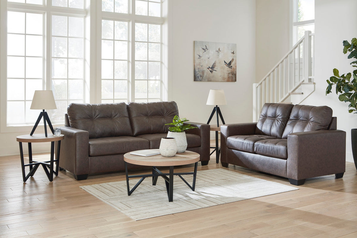 Ashley 170-03 Faux Leather Sofa & Loveseat Set — 2-Piece Set