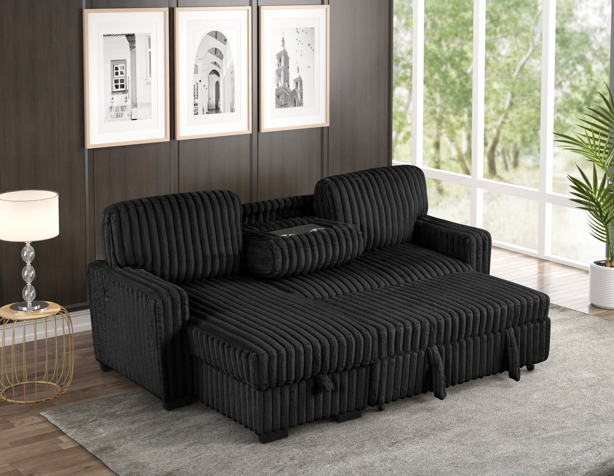 Poland Reversible Sectional — Pull-Out Bed & Drop-Down Table