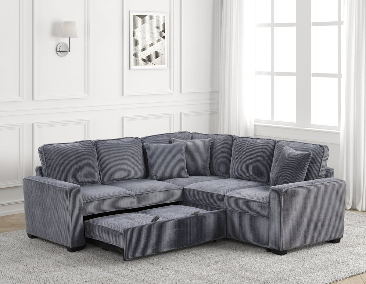 Ariel Sectional — Pull-Out Bed & USB Charging