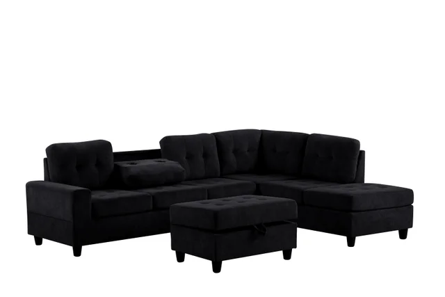 40Heights Reversible Sectional with Ottoman Set