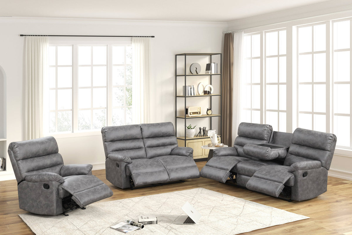 Albert31 3PC Reclining Set — Drop-Down Table & Cup Holders