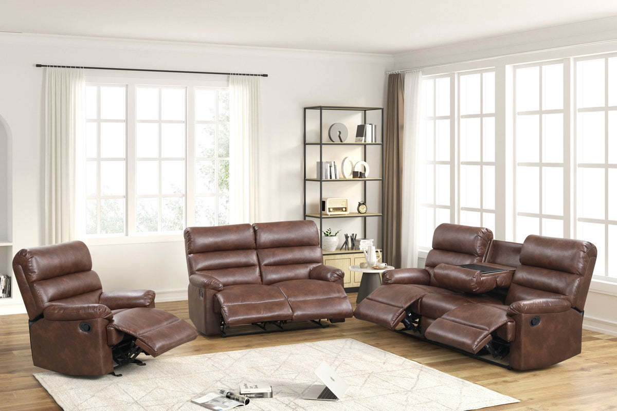 Albert41 3PC Reclining Set — Drop-Down Table & Cup Holders