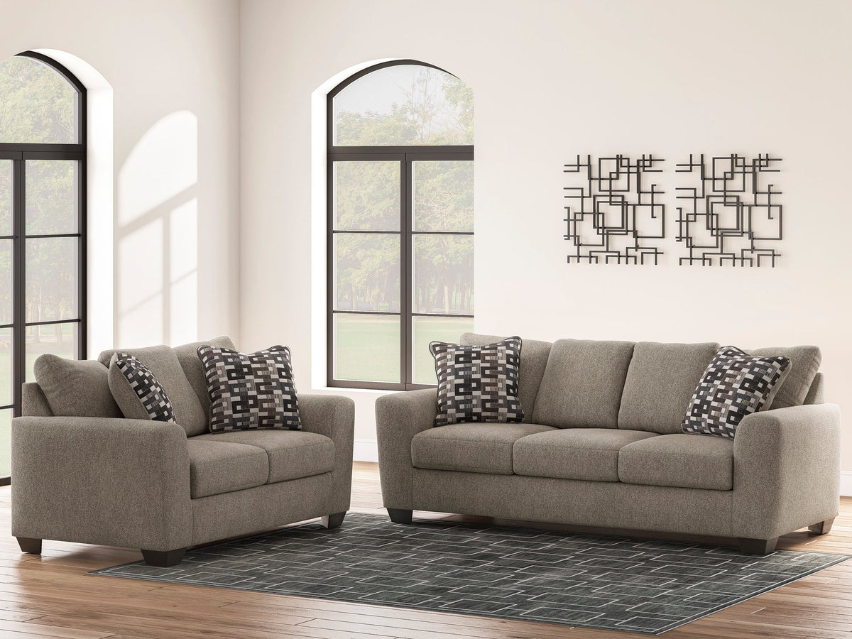 Ashley 302-04 Sofa & Loveseat Set — Accent Pillows Included