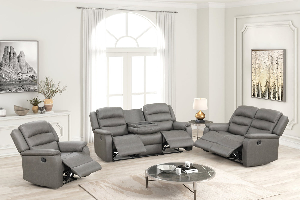 Hope 3PC Reclining Set — Drop-Down Table & Cupholders