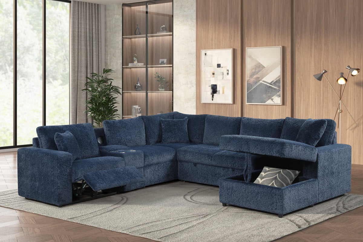 Hunter Sectional — Bluetooth Speaker & Pull-Out Bed