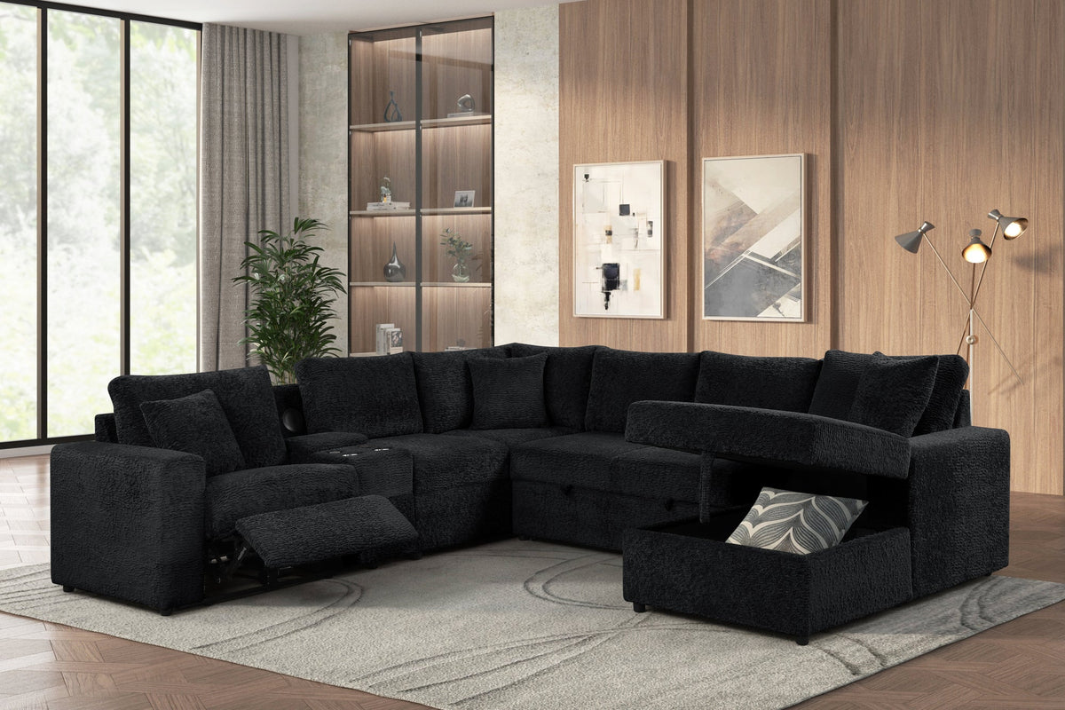 Hunter Sectional — Bluetooth Speaker & Pull-Out Bed