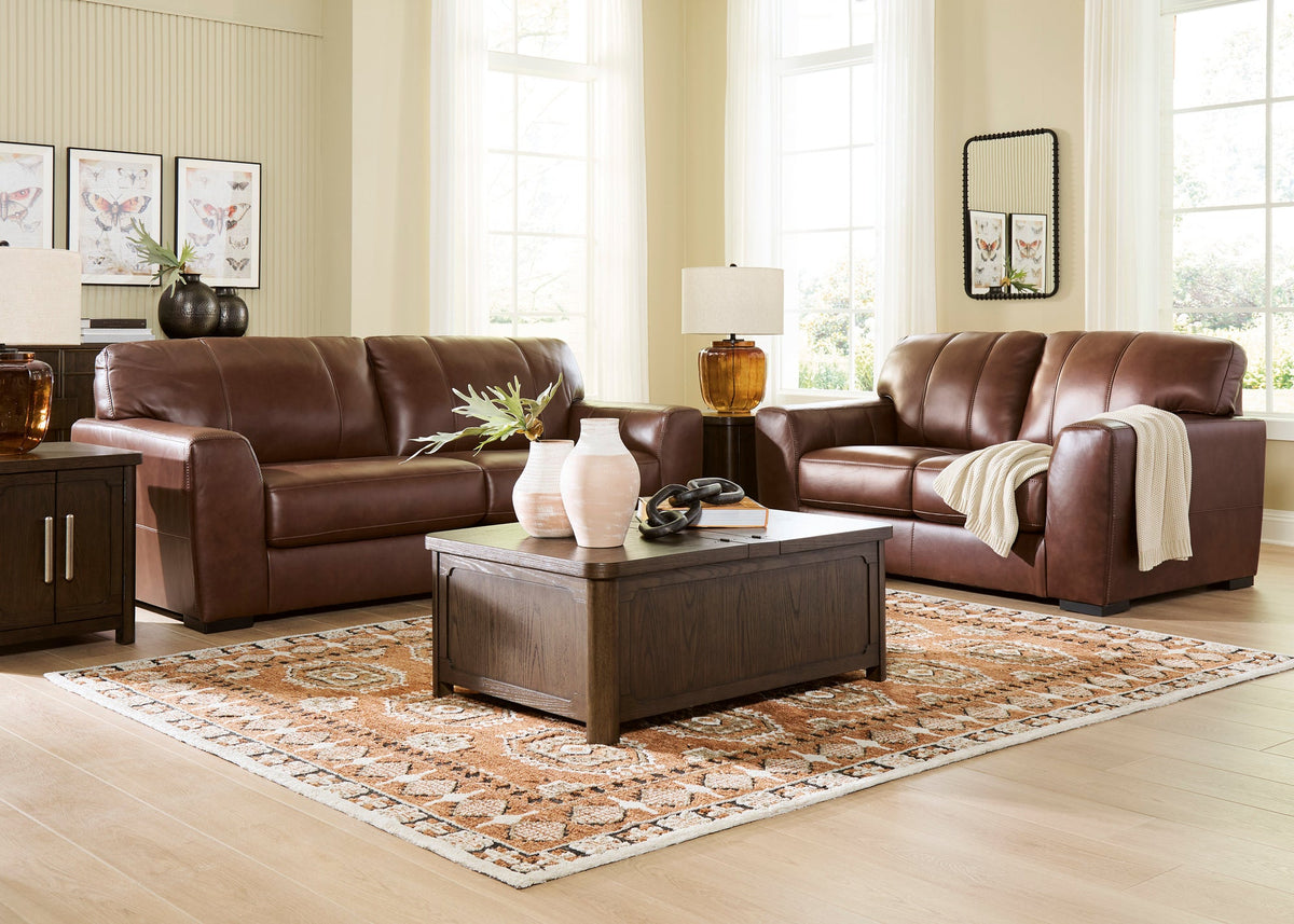 Ashley 729-07 Sofa & Loveseat Set — Top-Grain Leather
