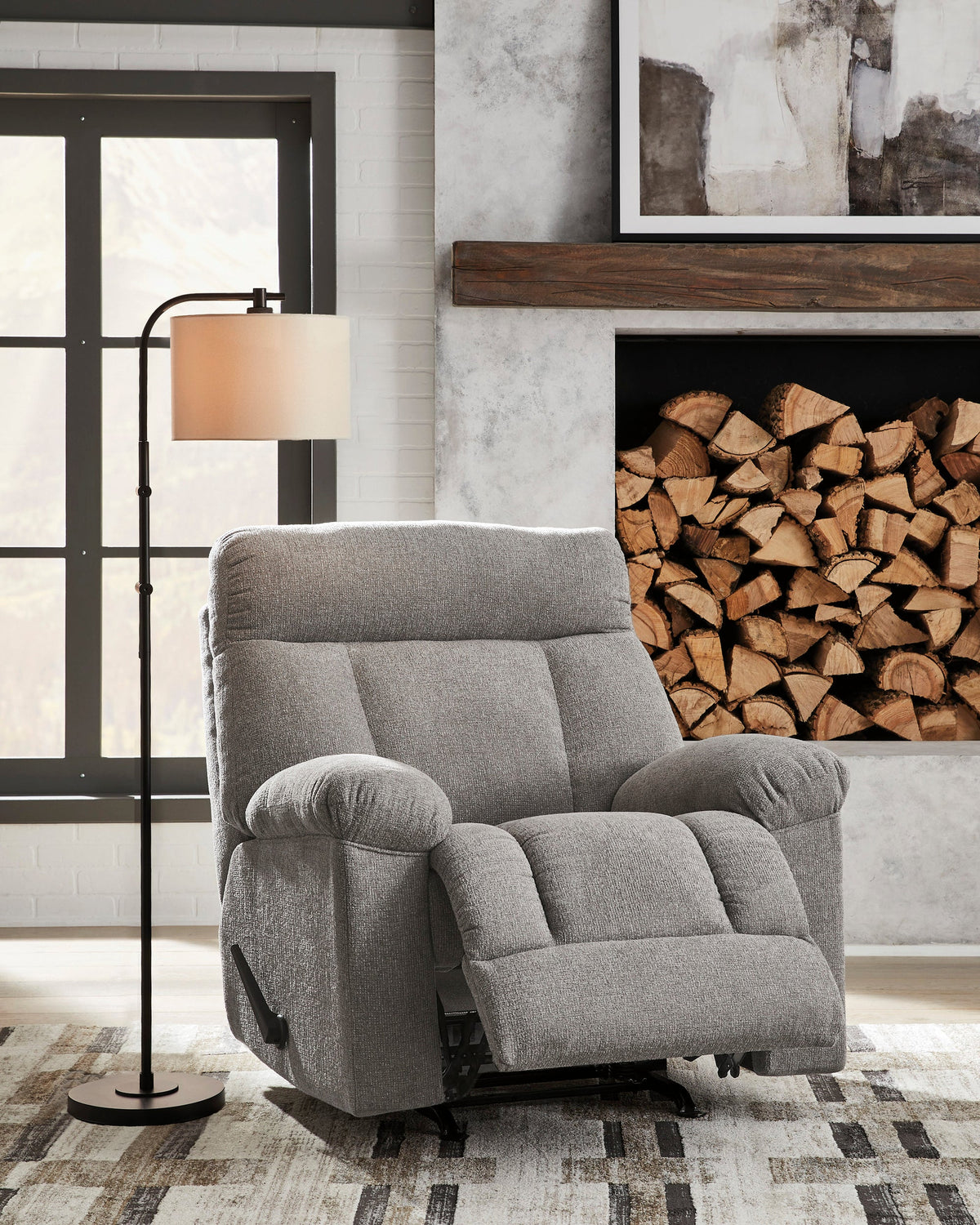 8281625 Recliner — Stain-Resistant Nuvella Fabric & Rocking Motion