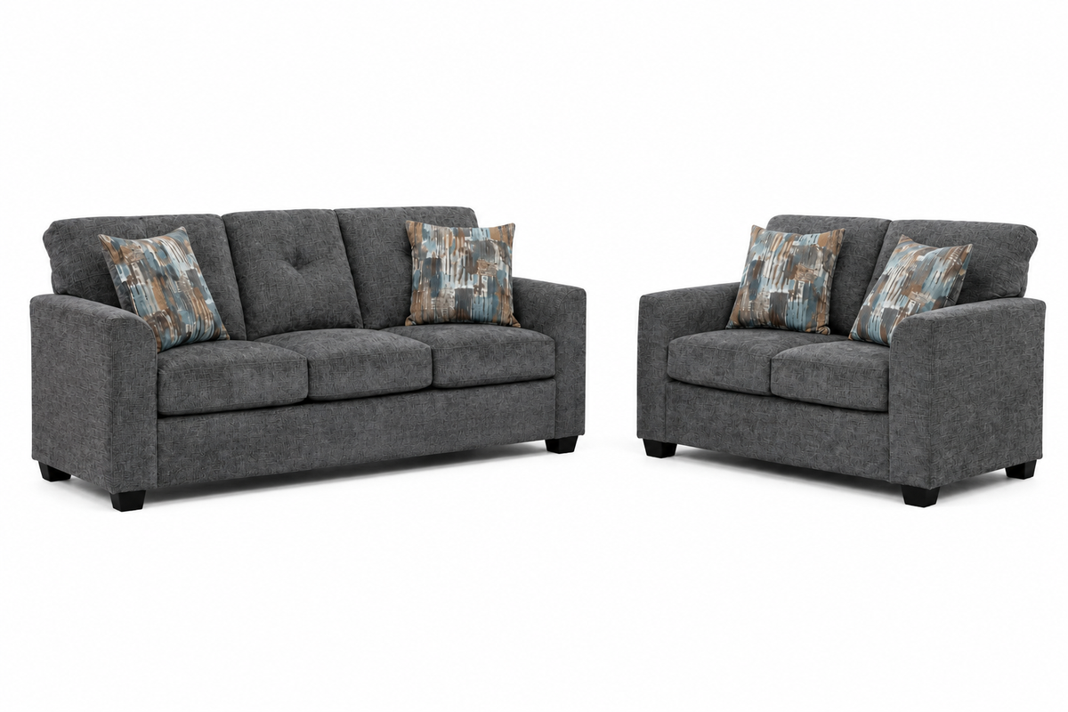 Washington 3000 Sofa & Loveseat — Gray, Navy or Chocolate