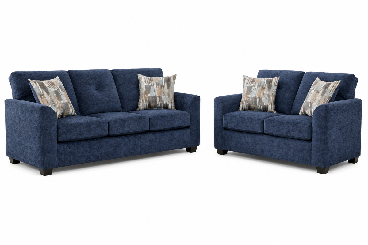 Washington 3000 Sofa & Loveseat — Gray, Navy or Chocolate
