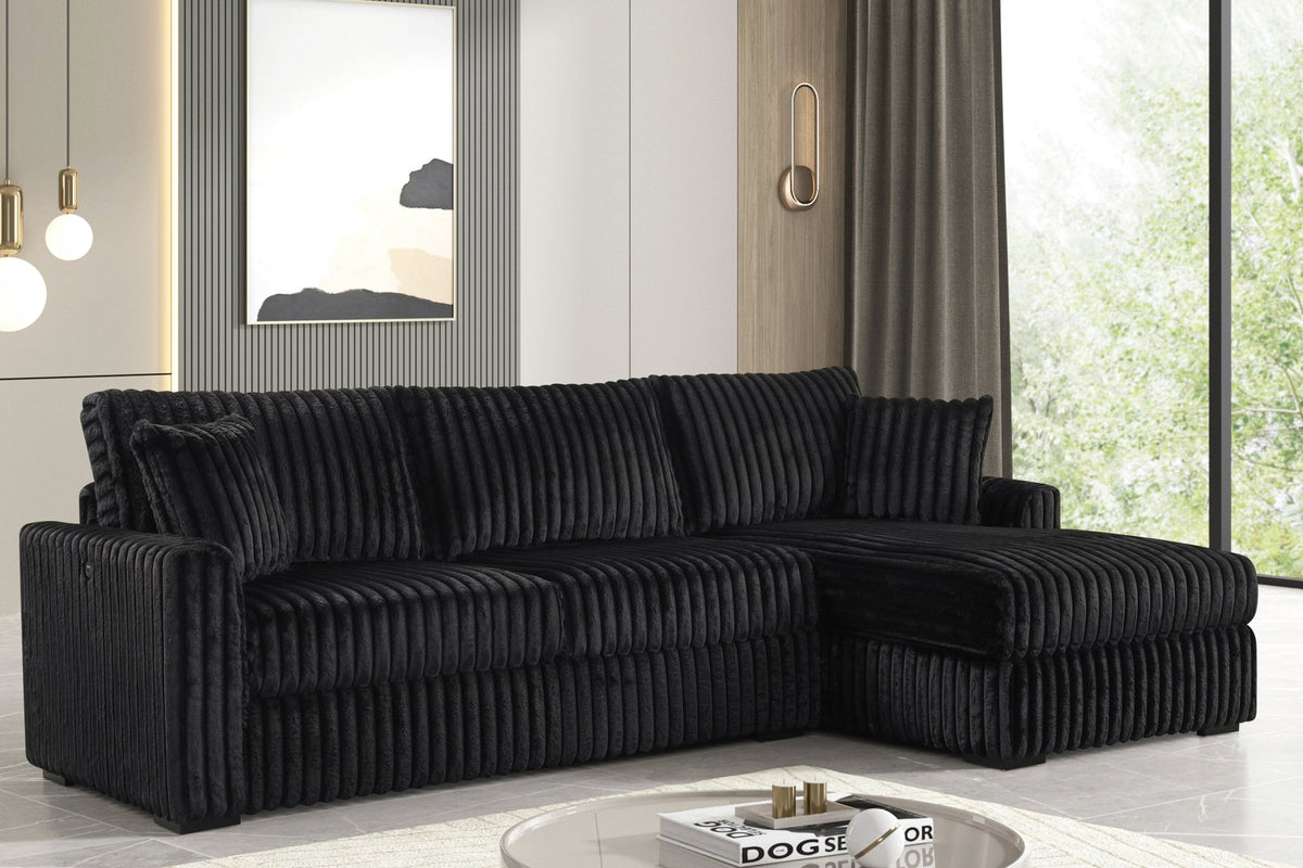 SOL Reversible Sectional — Reversible Chaise & USB Charging