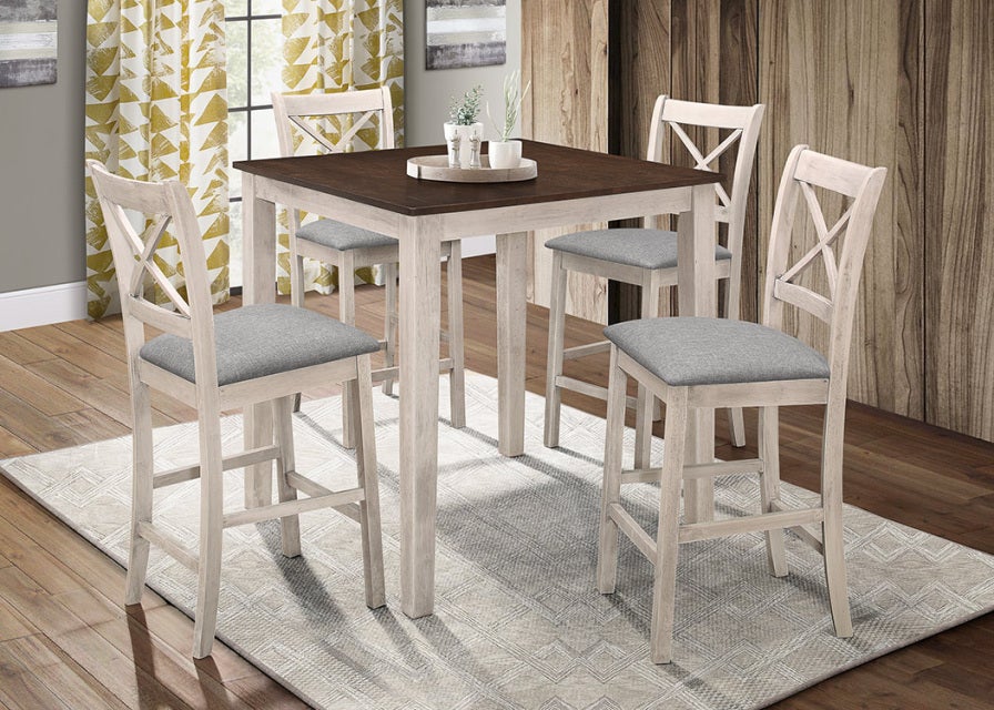 Tahoe Pub Table & 4 Chairs — Counter Height Dining Set