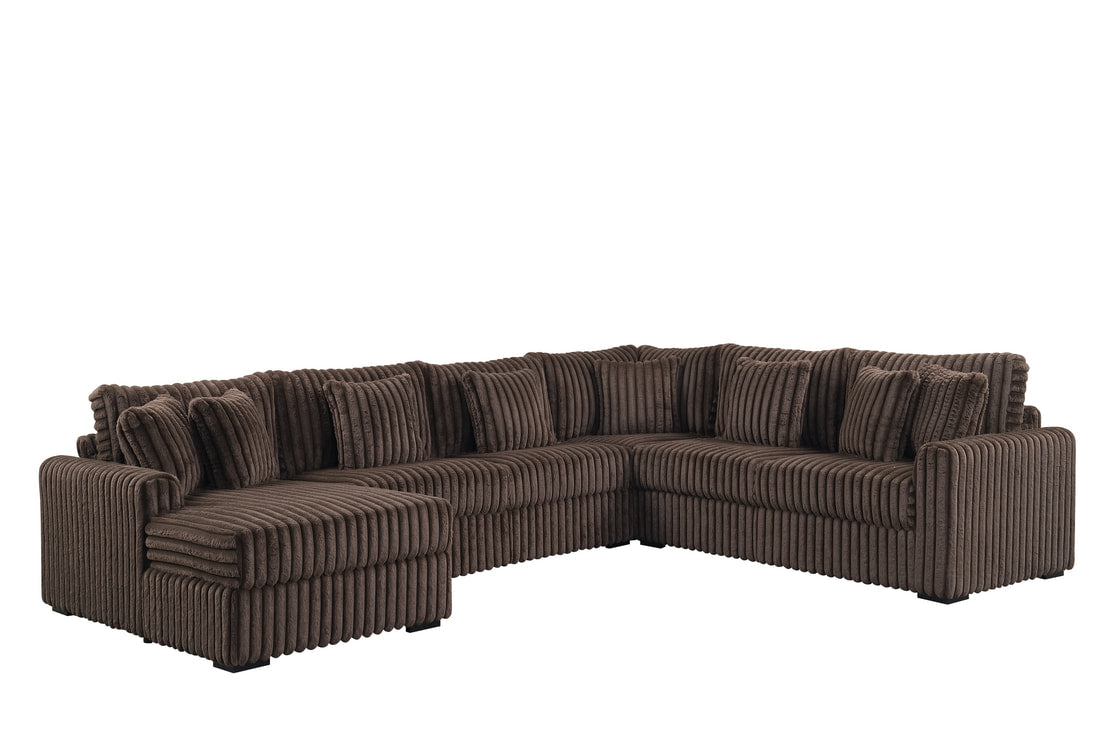 Solana Corduroy Sectional — Oversized Lounge Design