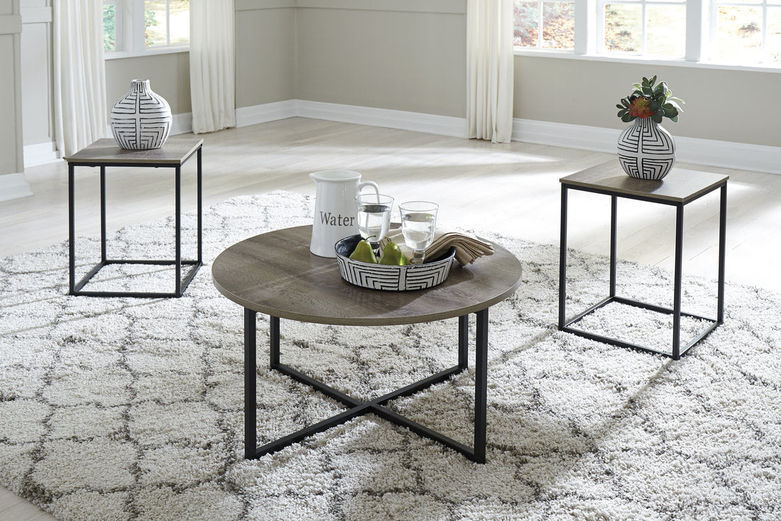Ashley T103-213 Occasional Table Set — Cocktail Table & 2 End Tables