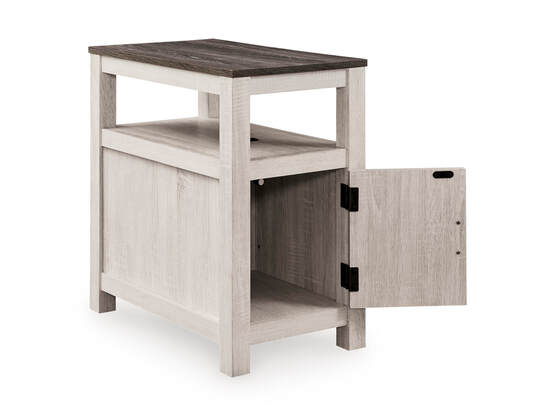 Ashley T190-217 Two-Tone End Table — USB-A & USB-C Charging