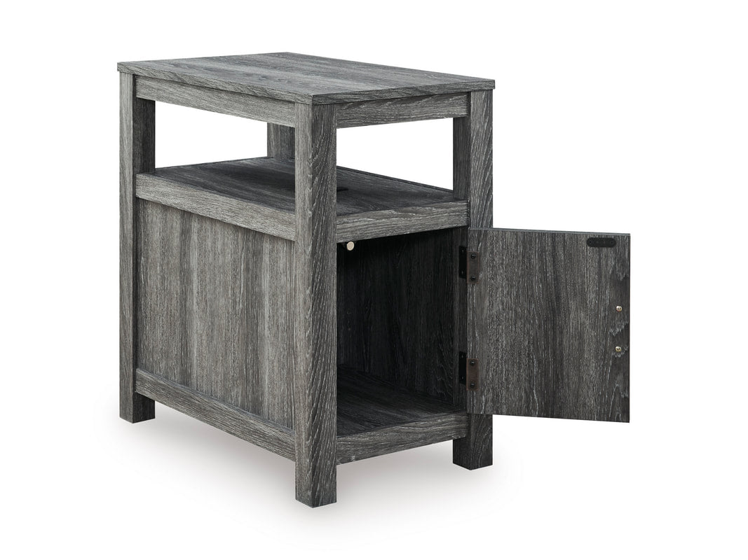 Ashley T190-317 Weathered Gray End Table — USB-A & USB-C Charging