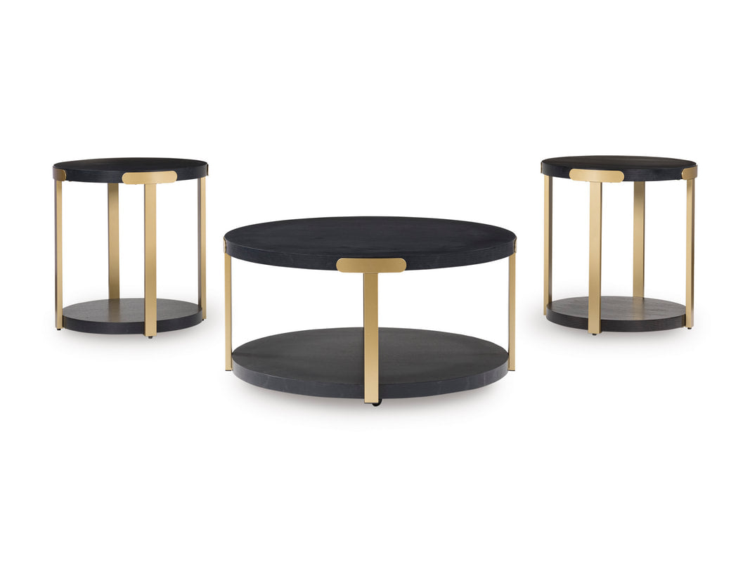 Ashley T410-13 Occasional Table Set — 3-Piece Cocktail & End Tables