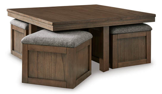 Ashley T738-20 Cocktail Table — Includes Stools