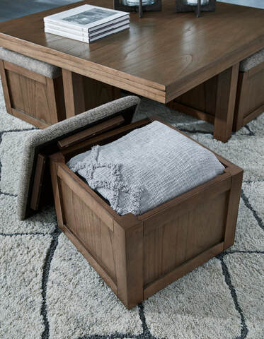 Ashley T738-20 Cocktail Table — Includes Stools