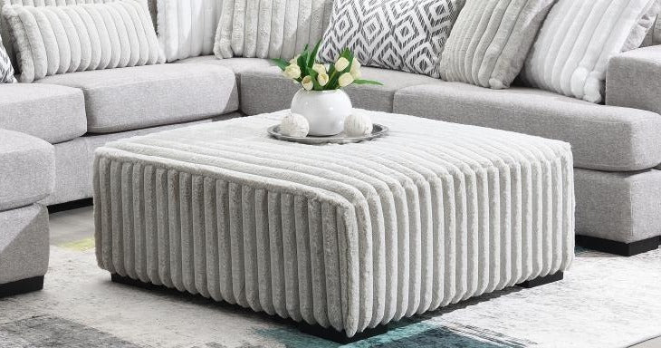 U258 Light Gray Ottoman
